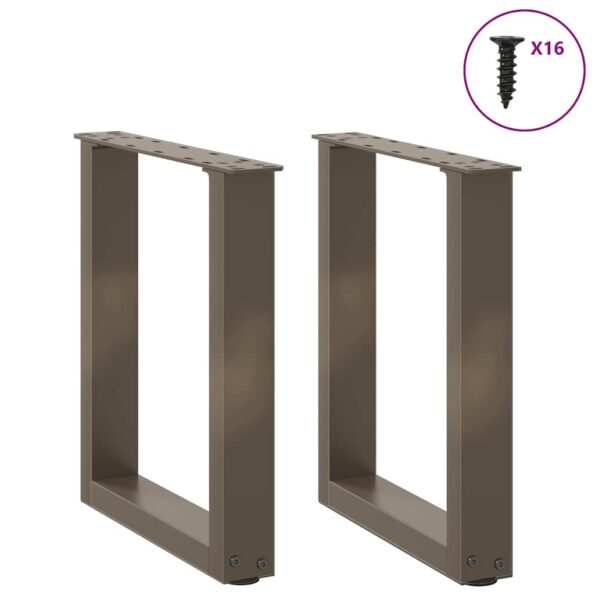 4013151_3.jpg vidaXL Nohy konferenčného stolíka v tvare U, 2 ks, prírodná oceľ, 28 x (42-43) cm, oceľ – Obrázok 3