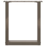 vidaXL Nohy konferenčného stolíka v tvare U, 2 ks, prírodná oceľ, 28 x (42-43) cm, oceľ – Obrázok 5