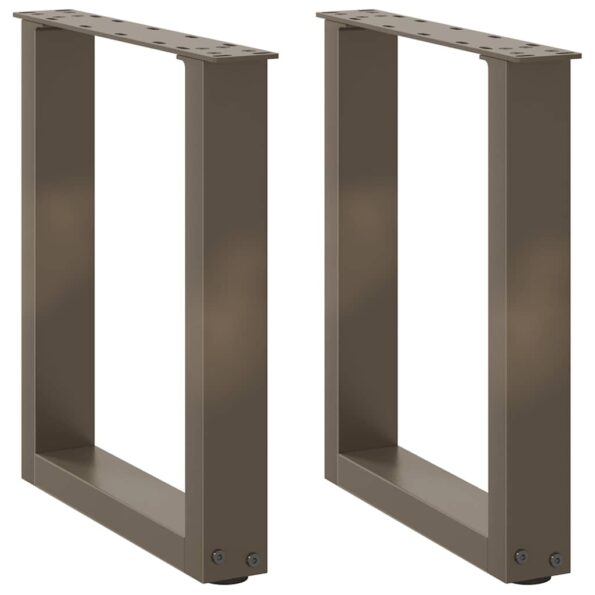 4013155_1.jpg vidaXL Nohy konferenčného stolíka v tvare U, 2 ks, prírodná oceľ, 38 x (42-43) cm, oceľ – Obrázok 1