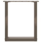 vidaXL Nohy konferenčného stolíka v tvare U, 2 ks, prírodná oceľ, 38 x (42-43) cm, oceľ – Obrázok 5