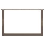 vidaXL Nohy konferenčného stolíka v tvare U, 2 ks, prírodná oceľ, 60 x (42-43) cm, oceľ – Obrázok 5