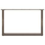 vidaXL Nohy konferenčného stolíka v tvare U, 2 ks, prírodná oceľ, 70 x (42-43) cm, oceľ – Obrázok 5