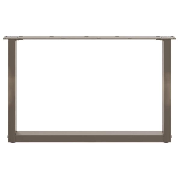 vidaXL Nohy konferenčného stolíka v tvare U, 2 ks, prírodná oceľ, 70 x (42-43) cm, oceľ – Obrázok 5