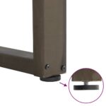 vidaXL Nohy konferenčného stolíka v tvare U, 2 ks, prírodná oceľ, 70 x (42-43) cm, oceľ – Obrázok 9