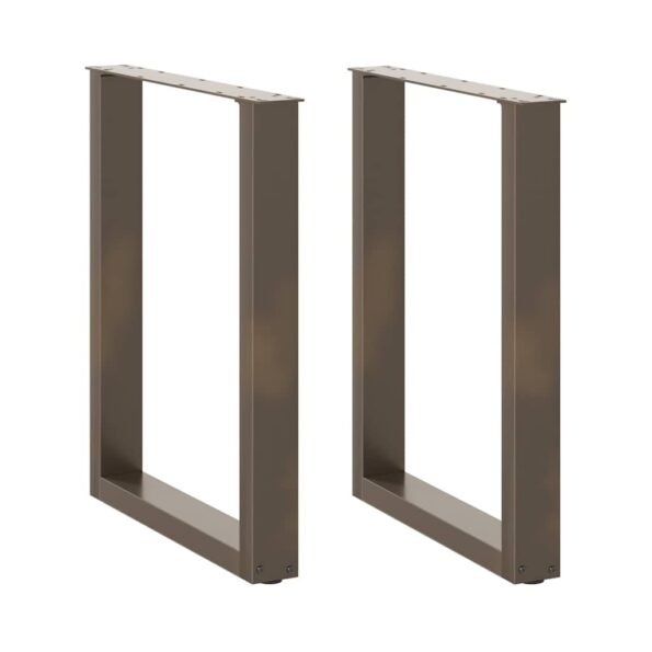 4013183_1.jpg vidaXL Nohy k jedálenskému stolu v tvare U, 2 ks, prírodná oceľ, 60 x (72-73) cm, oceľ – Obrázok 1