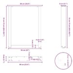 vidaXL Nohy k jedálenskému stolu v tvare U, 2 ks, prírodná oceľ, 60 x (72-73) cm, oceľ – Obrázok 10