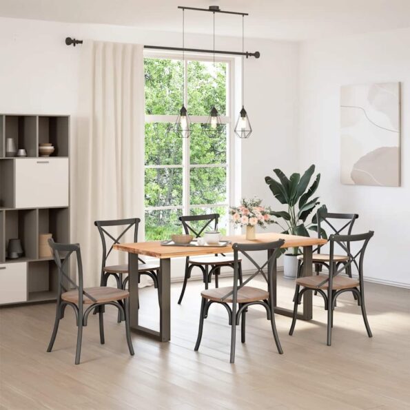 4013183_2.jpg vidaXL Nohy k jedálenskému stolu v tvare U, 2 ks, prírodná oceľ, 60 x (72-73) cm, oceľ – Obrázok 2