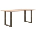 vidaXL Nohy k jedálenskému stolu v tvare U, 2 ks, prírodná oceľ, 60 x (72-73) cm, oceľ – Obrázok 8