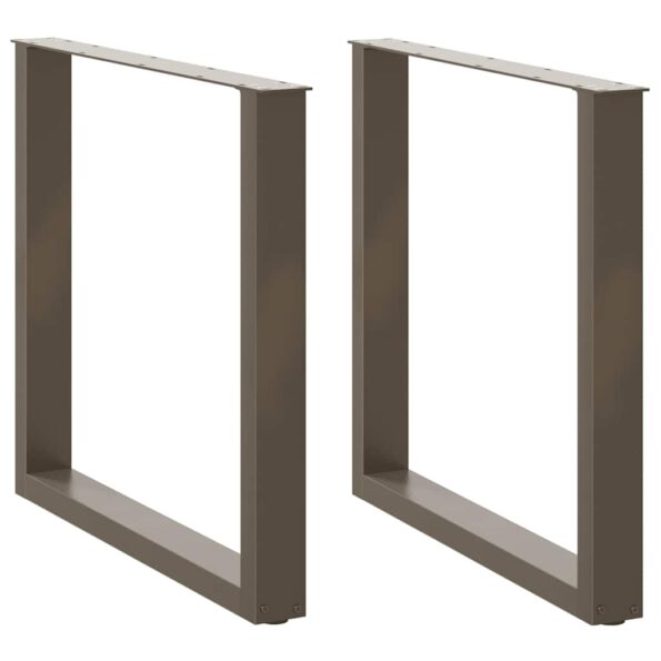 4013191_1.jpg vidaXL Nohy k jedálenskému stolu v tvare U, 2 ks, prírodná oceľ, 80 x (72-73) cm, oceľ – Obrázok 1