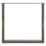 vidaXL Nohy k jedálenskému stolu v tvare U, 2 ks, prírodná oceľ, 80 x (72-73) cm, oceľ – Obrázok 4