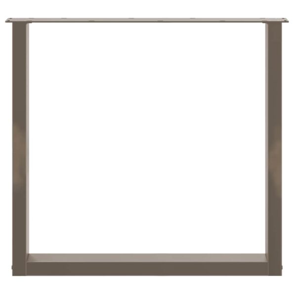 4013191_4.jpg vidaXL Nohy k jedálenskému stolu v tvare U, 2 ks, prírodná oceľ, 80 x (72-73) cm, oceľ – Obrázok 4