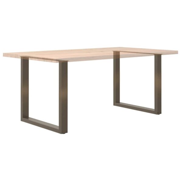 4013191_7.jpg vidaXL Nohy k jedálenskému stolu v tvare U, 2 ks, prírodná oceľ, 80 x (72-73) cm, oceľ – Obrázok 7