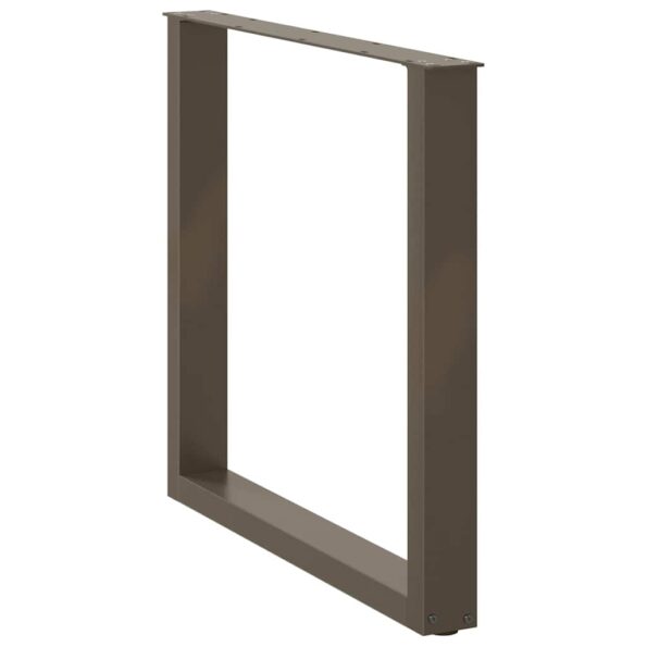 4013195_4.jpg vidaXL Nohy k jedálenskému stolu v tvare U, 2 ks, prírodná oceľ, 90 x (72-73) cm, oceľ – Obrázok 4