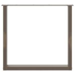 vidaXL Nohy k jedálenskému stolu v tvare U, 2 ks, prírodná oceľ, 90 x (72-73) cm, oceľ – Obrázok 5