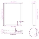 vidaXL Nohy k jedálenskému stolu v tvare U, 3 ks, prírodná oceľ, 70 x (72-73) cm, oceľ – Obrázok 10