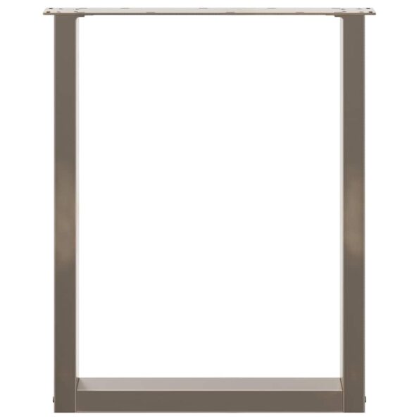 4013203_5.jpg vidaXL Nohy k jedálenskému stolu v tvare U, 3 ks, prírodná oceľ, 70 x (72-73) cm, oceľ – Obrázok 5