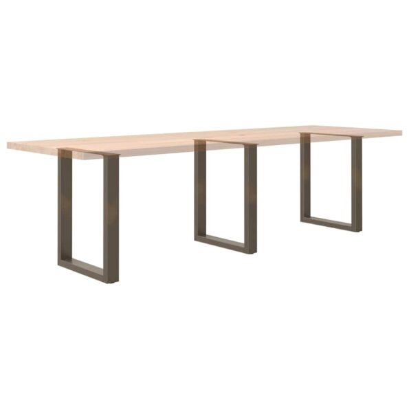 4013203_8.jpg vidaXL Nohy k jedálenskému stolu v tvare U, 3 ks, prírodná oceľ, 70 x (72-73) cm, oceľ – Obrázok 8