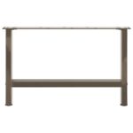 vidaXL Nohy konferenčného stolíka, prírodná oceľ, 2 ks, 70 x (42-43) cm, oceľ – Obrázok 5