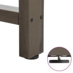 vidaXL Nohy k jedálenskému stolu, prírodná oceľ, 2 ks, 80 x (72-73) cm, oceľ – Obrázok 9