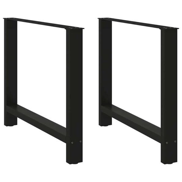 4013316_1.jpg vidaXL Nohy k jedálenskému stolu, čierne, 2 ks, 90 x (72-73) cm, oceľové – Obrázok 1