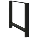 vidaXL Nohy k jedálenskému stolu, čierne, 2 ks, 90 x (72-73) cm, oceľové – Obrázok 4