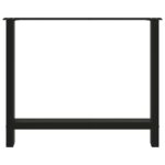 vidaXL Nohy k jedálenskému stolu, čierne, 2 ks, 90 x (72-73) cm, oceľové – Obrázok 5