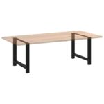vidaXL Nohy k jedálenskému stolu, čierne, 2 ks, 90 x (72-73) cm, oceľové – Obrázok 8