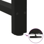 vidaXL Nohy k jedálenskému stolu, čierne, 2 ks, 90 x (72-73) cm, oceľové – Obrázok 9