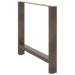 vidaXL Nohy k jedálenskému stolu, prírodná oceľ, 2 ks, 90 x (72-73) cm, oceľ – Obrázok 4