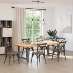 vidaXL Nohy k jedálenskému stolu, antracitové, 2 ks, 100 x (72-73) cm, oceľové – Obrázok 2