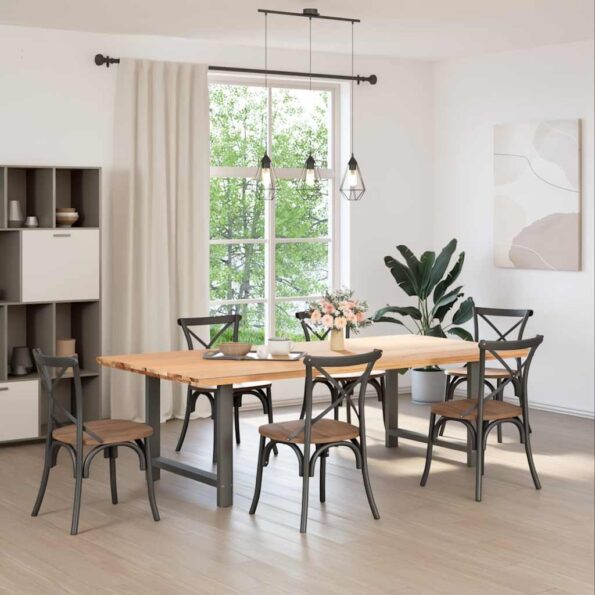 4013322_2.jpg vidaXL Nohy k jedálenskému stolu, antracitové, 2 ks, 100 x (72-73) cm, oceľové – Obrázok 2