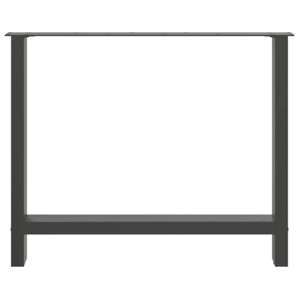 4013322_5.jpg vidaXL Nohy k jedálenskému stolu, antracitové, 2 ks, 100 x (72-73) cm, oceľové – Obrázok 5