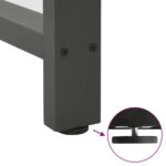 vidaXL Nohy k jedálenskému stolu, antracitové, 2 ks, 100 x (72-73) cm, oceľové – Obrázok 9