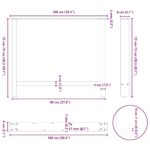 vidaXL Nohy k jedálenskému stolu, prírodná oceľ, 2 ks, 100 x (72-73) cm, oceľ – Obrázok 10