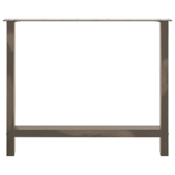 4013323_5.jpg vidaXL Nohy k jedálenskému stolu, prírodná oceľ, 2 ks, 100 x (72-73) cm, oceľ – Obrázok 5