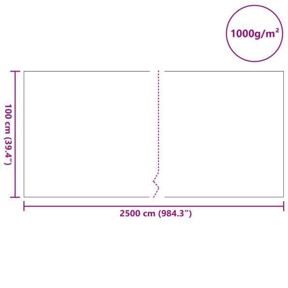 vidaXL Fleece na rybníky Sivá 1 x 25 m Polyester a bavlna – Obrázok 8