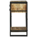 vidaXL Koncový stôl Hnedá 40 x 40 x 80 cm Masívne mango drevo – Obrázok 6
