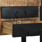 vidaXL Koncový stôl Hnedá 40 x 40 x 80 cm Masívne mango drevo – Obrázok 9