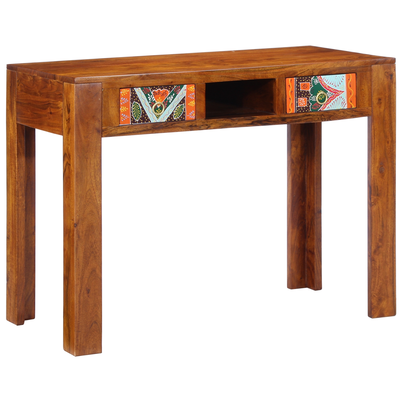 4016508_1.jpg vidaXL Písací stôl so zásuvkou s úložiskom Hnedá 100 x 50 x 75 cm – Obrázok 1