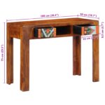 vidaXL Písací stôl so zásuvkou s úložiskom Hnedá 100 x 50 x 75 cm – Obrázok 13