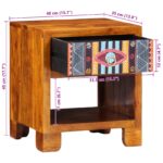 vidaXL Servírovacia skriňa Viacfarebný 40 x 35 x 45 cm akáciový masív – Obrázok 12