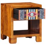 vidaXL Servírovacia skriňa Viacfarebný 40 x 35 x 45 cm akáciový masív – Obrázok 3