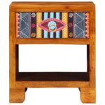 vidaXL Servírovacia skriňa Viacfarebný 40 x 35 x 45 cm akáciový masív – Obrázok 4