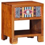 vidaXL Servírovacia skriňa Viacfarebný 40 x 35 x 45 cm akáciový masív – Obrázok 7