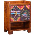 vidaXL Skriňa na topánky Hnedá 55 x 35 x 75 cm Pevné akáciové drevo – Obrázok 2