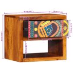 vidaXL Nočný stolík 40x35x35 cm z masívneho akáciového dreva – Obrázok 12