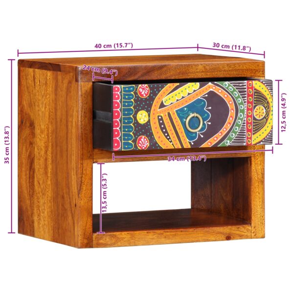 vidaXL Nočný stolík 40x35x35 cm z masívneho akáciového dreva – Obrázok 12