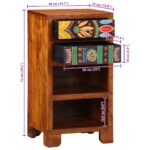 vidaXL Kvetinový koncový stôl so zásuvkou Hnedá 40 x 35 x 75 cm – Obrázok 12