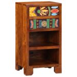 vidaXL Kvetinový koncový stôl so zásuvkou Hnedá 40 x 35 x 75 cm – Obrázok 3