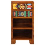vidaXL Kvetinový koncový stôl so zásuvkou Hnedá 40 x 35 x 75 cm – Obrázok 5